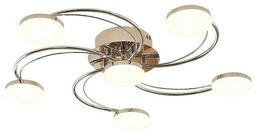 Lindby - Rouven 6 LED Lampa Sufitowa Chrome