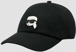 KARL LAGERFELD Czarna czapka z daszkiem K/ikonik 2.0