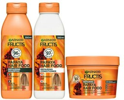 Garnier Fructis Hair Food Papaya Repairing Shampoo zestaw