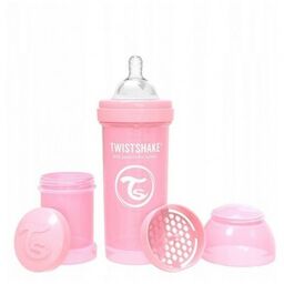 TwistShake butelka antykolkowa 260ml Pastel Pink smoczek M