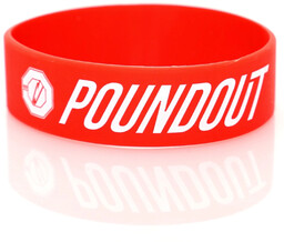 Poundout Opaska Silikonowa Na Nadgarstek POUNDOUT Red