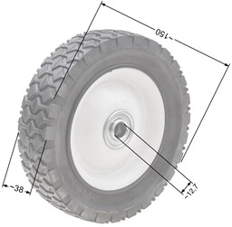 Koło jezdne kosiarki z łożyskiem 150mm 608HIB