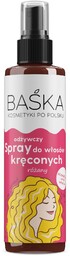 BAŚKA Spray odżywczy do włosów kręconych - różany