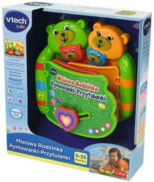 VTECH Zabawka edukacyjna Baby Książeczka Misiowa Rodzinka Rymowanki-Przytulanki