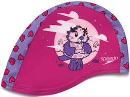 Speedo printed polyester cap różowy