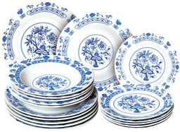 Banquet Porcelanowy zestaw talerzy ONION 18 szt.