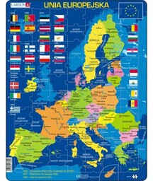 LARSEN Układanka Maxi Mapa Unia Europejska Flagi LA-A39PL