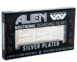 Plakietka kolekcjonerska Alien - Nostromo Ticket (posrebrzana)