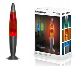 Duża Lampka Lawa Lampa Lava 34cm czerwona sieciow