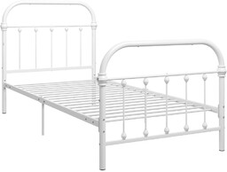 Elior Białe metalowe łóżko 90x200 cm - Asal