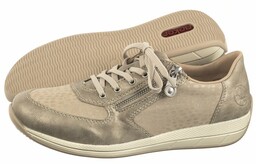 Półbuty Rieker Beżowe N1112-60 Beige (RI148-a)