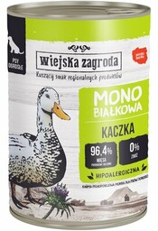 WIEJSKA ZAGRODA Karma dla psa Kaczka 400 g