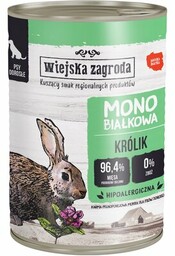 WIEJSKA ZAGRODA Karma dla psa Królik 400 g