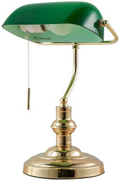 Lindby - Milenka Lampa Stołowa Polished Brass/Green