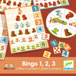 Bingo Gra matematyczna Eduludo 1,2,3 Djeco DJ08258