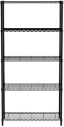 Hendi Regał 5-półkowy czarny, malowany proszkowo 910x455x(H)1830mm -