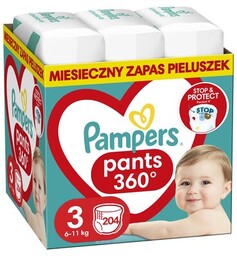 PAMPERS Pieluchomajtki Pants 3 (204 szt.)