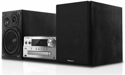 PANASONIC Wieża SC-PMX90EG-S Czarno-Srebrna, Odtwarzacz CD, Bluetooth, Hi-Res