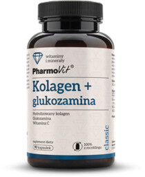 KOLAGEN + GLUKOZAMINA BEZGLUTENOWE 90 KAPSUŁEK - PHARMOVIT