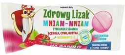 Zdrowy Lizak Mniam-Mniam na gardło malinowy 6g