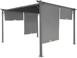 Antracytowa pergola tarasowa Sevilla 3x3m Garden Point