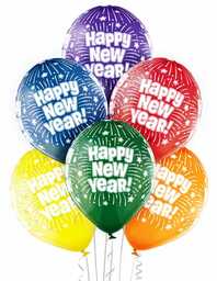 Balony Happy New Year - 12" - 6