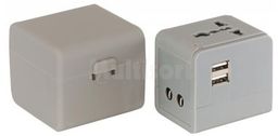 Adapter podróżny z USB Euro/Azja/UK/Australia