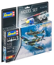 REVELL Samoloty Messerschmitt Bf109G-10 i Spitfire Mk.V 63710