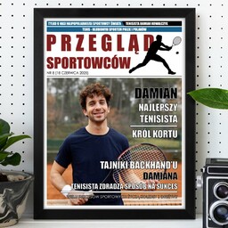 Plakat personalizowany ze zdjęciem Przegląd Sportowców w ramce