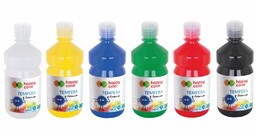 Zestaw farb tempera 6x0.5L Happy Color HC-TEMPERA-3L-1