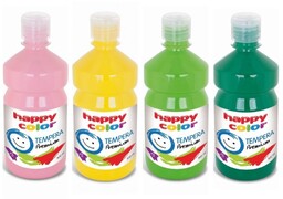 Zestaw farb tempera Wiosenny 4x0.5L Happy Color HC-TEMPERA-WIOSENNY-2L