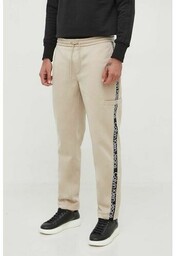 Calvin Klein Jeans spodnie dresowe kolor beżowy