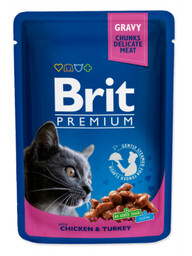 BRIT Cat KURCZAK i INDYK 100g