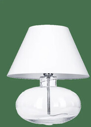 Lampa stołowa szklana z białym kloszem BERGEN L007071111