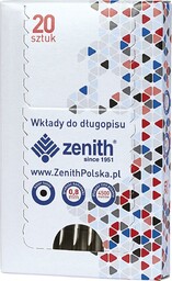 Zenith WKłAD DO DłUGOPISU 4/20 CZARNY (20SZT) ZENITH