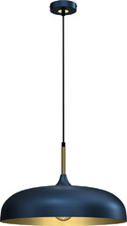 Lampa wisząca LINCOLN, MLP7901, 45 cm, niebieski/złoty, 1x60W