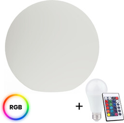 Kula ogrodowa biała + RGB 10W LED +