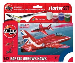 AIRFIX Samolot Starter Set Red Arrows Hawk A55002