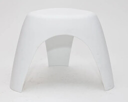 Elior Biały taboret w minimalistycznym stylu - Milko