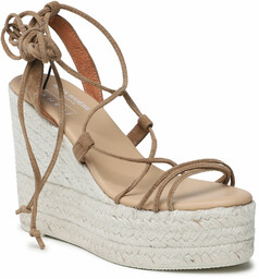 Espadryle Manebi Soft Suede Lace-Up Wedge Espadrilles L