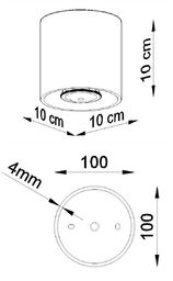 Downlight tuba ORBIS 1 antracyt SL.0568 - Sollux