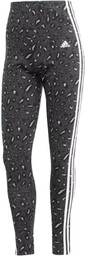 adidas Kobiety Essentials 3-Stripes Animal Print Leggings, grey/carbon/black,