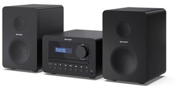 SHARP Wieża XL-B520D BK Czarna, Odtwarzacz CD/-R/-RW/MP3, Bluetooth,