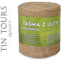 NATURALNA TAŚMA Z JUTY 15 cm x 25