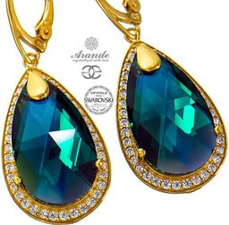 Kryształy Special Kolczyki Emerald Encante Gold Złote Srebro