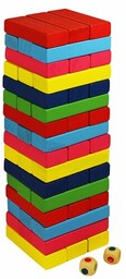 Wood Toys Drewniana wieża Jenga, kolorowy