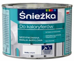 Farba emaliowa do kaloryferów biała 400 ml Śnieżka