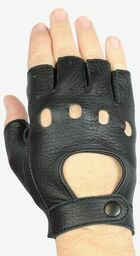 Rękawiczki bez palców ze skóry jelenia - rękawiczki