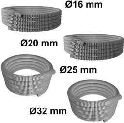 Rura spiralna GUS 16 mm szara 30 m