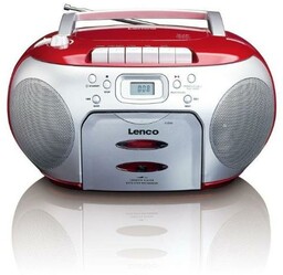 Lenco SCD-420 Czerwono-srebrny Radiomagnetofon CD